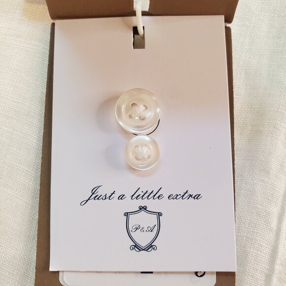 NWT PORTER & ASH SZ L Men's 100% Linen White Short Sleeve Button Down Shirt - Picture 9 of 13